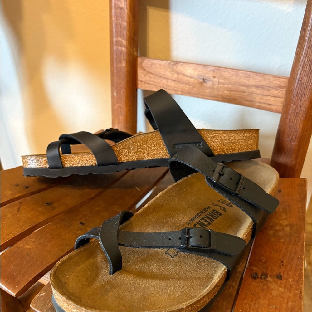 Birkenstock Black Cross-Strap Sandals
